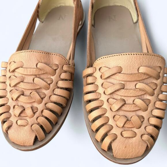 NEW Nisolo Leather Huarache Sandals Slip on Woven Fisherman Flats size 6 - Picture 5 of 12